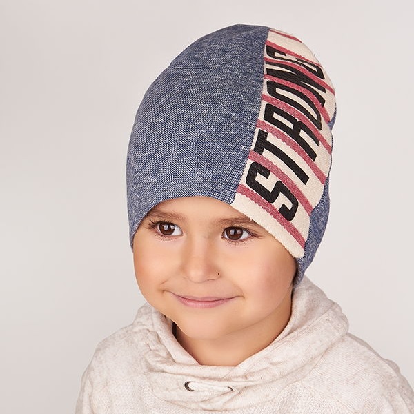 Детская демисезонная шапка для мальчика "Готье", синяя, DemboHouse (ДембоХаус)