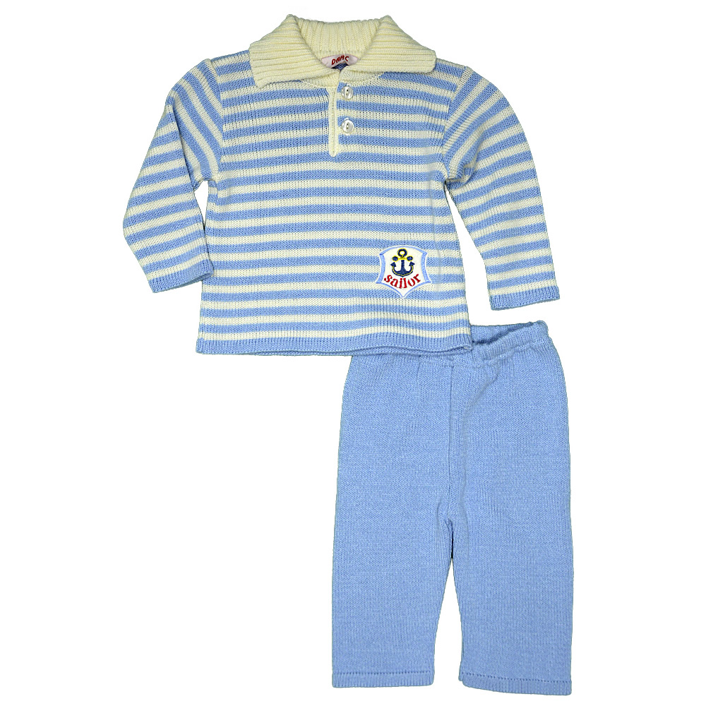 Дитячий костюм для хлопчика (кофта + штанці), блакитний (15121003), Дайс