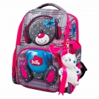 Рюкзак-ранец школьный + мешок для обуви для девочки, мишка (11-026), DeLune