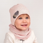 Детский демисезонный комплект (шапка + хомут) для девочек "Алейна", DemboHouse (ДембоХаус)