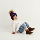 Детская зимняя шапка для девочки Белен, фиолетовая, DemboHouse (ДембоХаус)