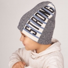 Детская демисезонная шапка для мальчика "Готье", серая, DemboHouse (ДембоХаус)