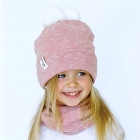 Детский комплект (шапочка+хомут) для девочки "Лара", DemboHouse (ДембоХаус).