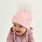 Детская зимняя шапка для девочки Найроби, розовая, DemboHouse (ДембоХаус)