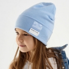 Детская демисезонная шапка для девочки Нора, голубая, DemboHouse (ДембоХаус)