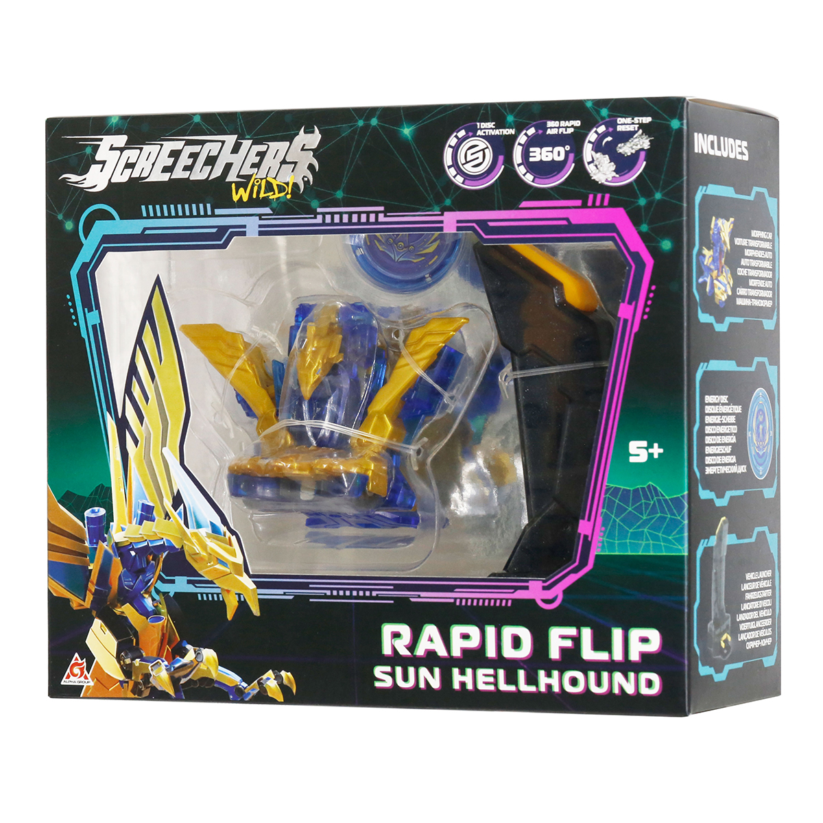 Игровой набор Screechers Wild! S5 L0.5 – Сан Хеллхаунд EU686104B, (Дикие Скричеры)