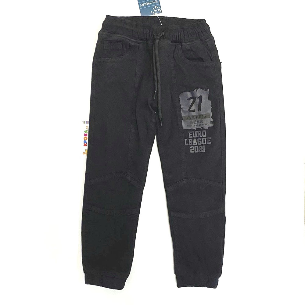 Дитячі утеплені джинси для хлопчика, чорні (Е1529-1), Eskoberry
