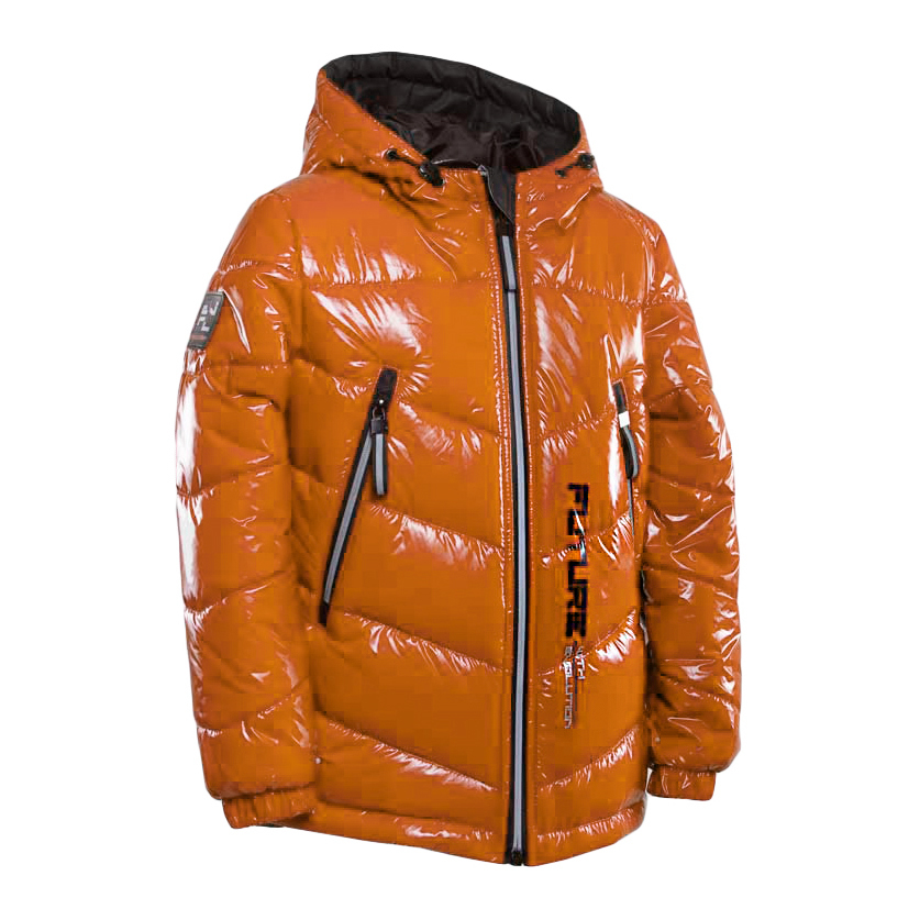 Детская демисезонная куртка для мальчика, оранжевая (01-ВМ-21), Evolution