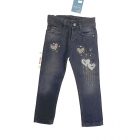Дитячі утеплені джинси для дівчинки, серця (Е4017), Eskoberry