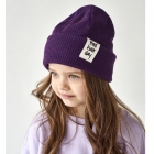 Детская демисезонная шапка для девочки Ембер, фиолетовый, DemboHouse (ДембоХаус)
