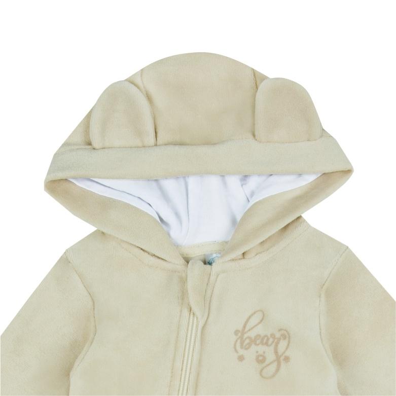 Комбінезон чоловічок для малюка з вушками, бежевий, 14756, Gabbi