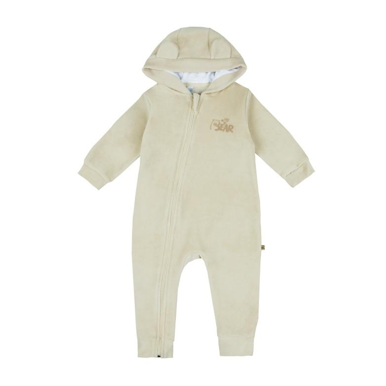Комбінезон чоловічок для малюка з вушками, бежевий, 14758, Gabbi