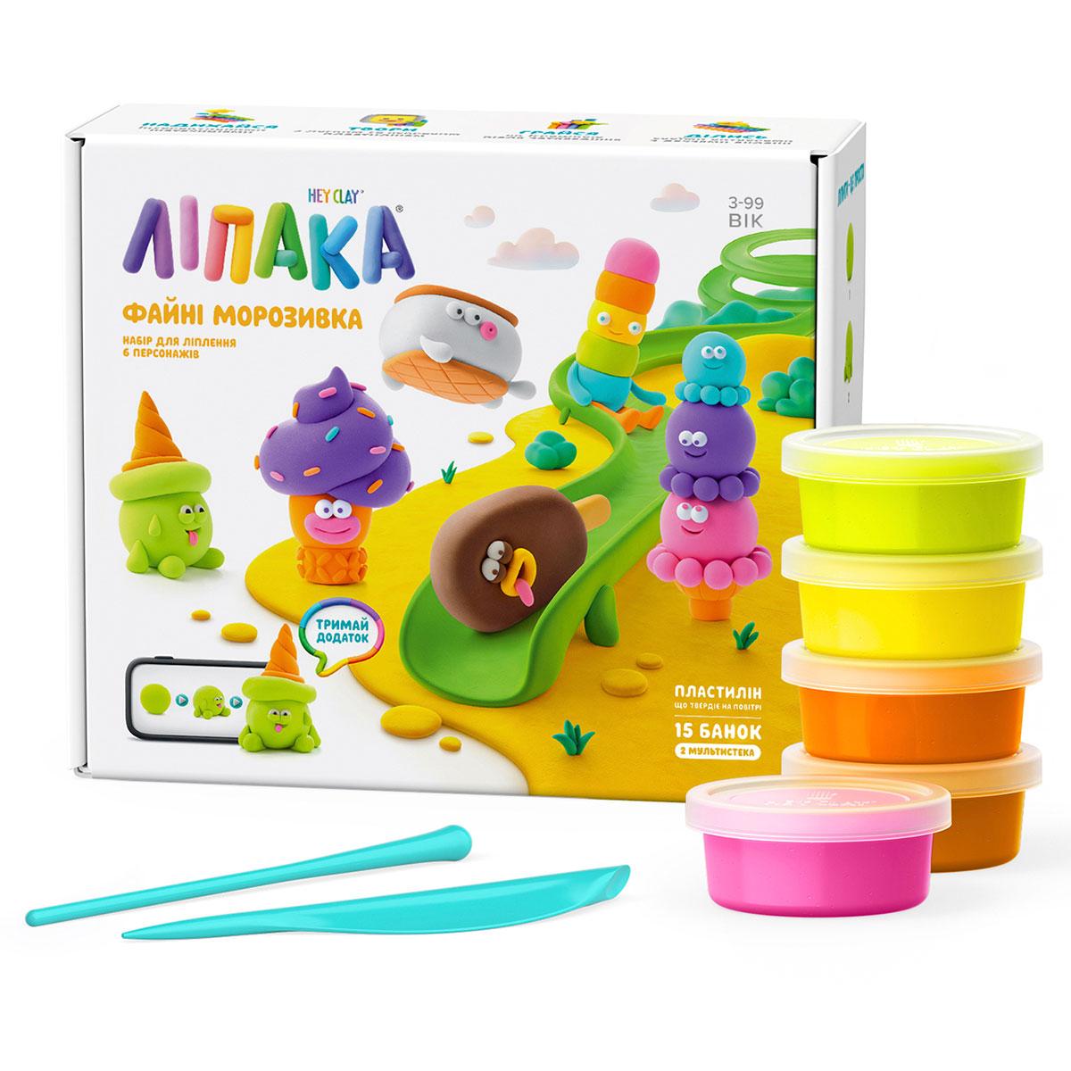 Набір пластиліну, що самозатвердівається Липака – Класне морозиво (15029-UA01), Lipaka