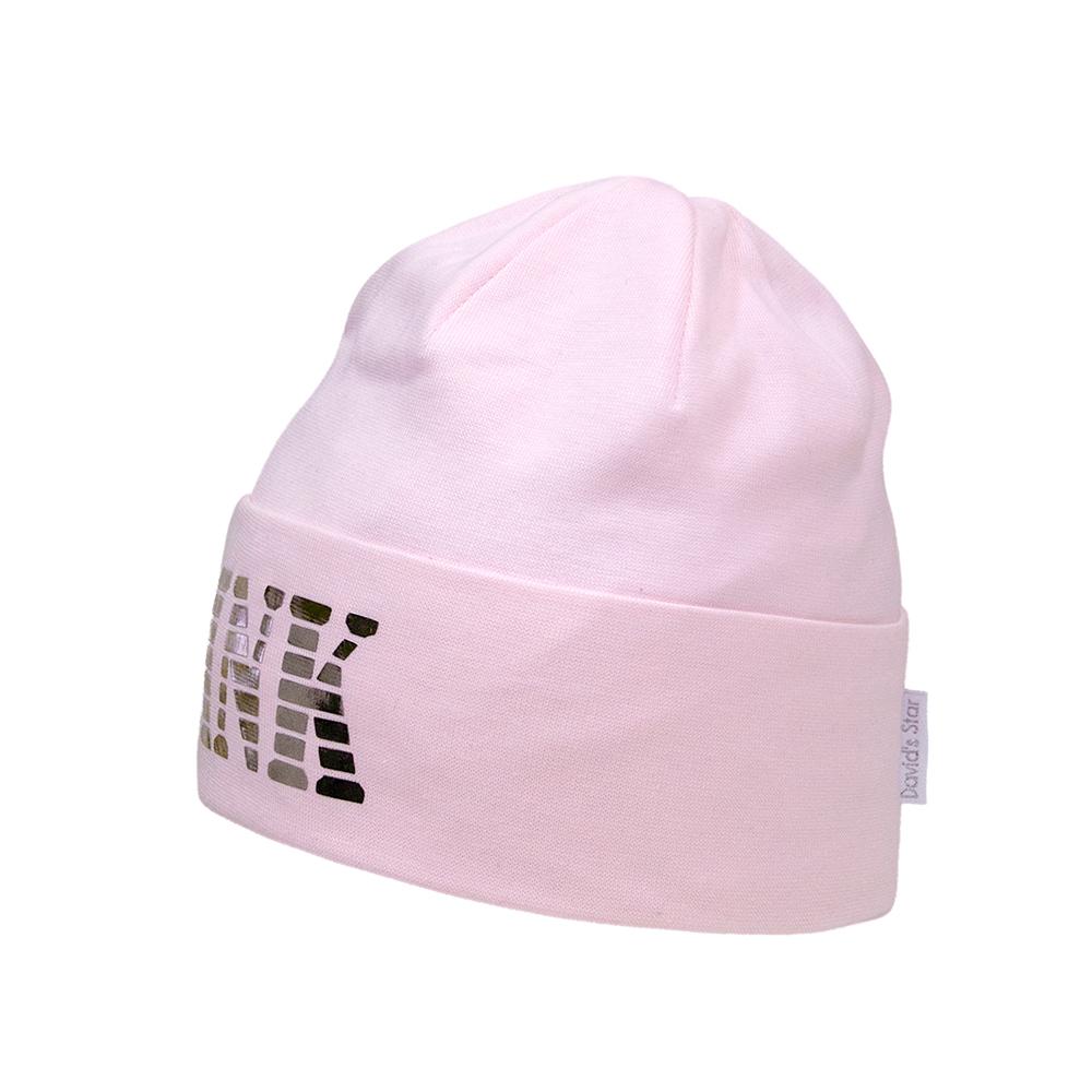 Детская демисезонная шапка для девочки, розовая (21731), David’s Star
