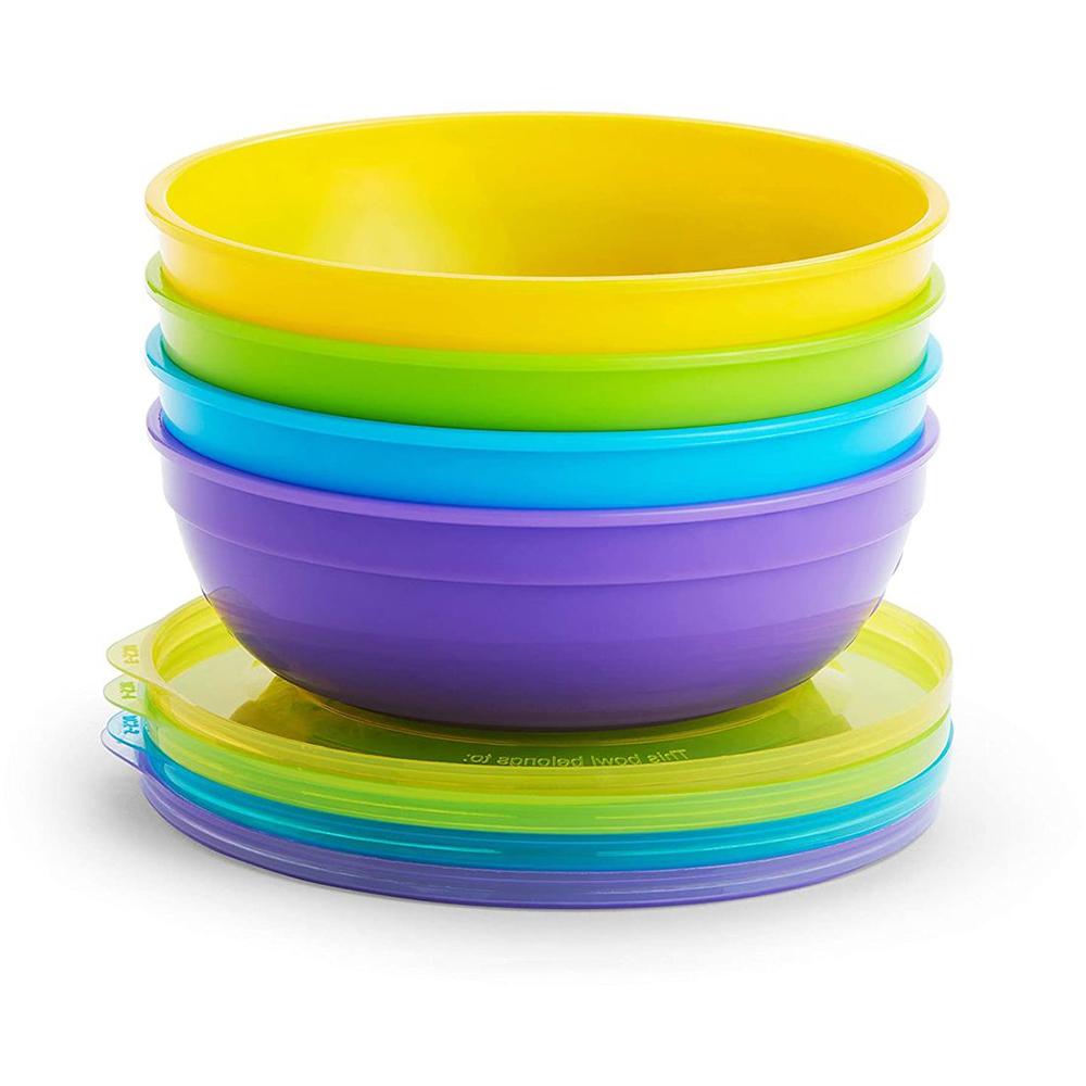 Набор посуды Love-a-Bowls, 4 шт.+ ложка 2 шт (43867), MUNCHKIN
