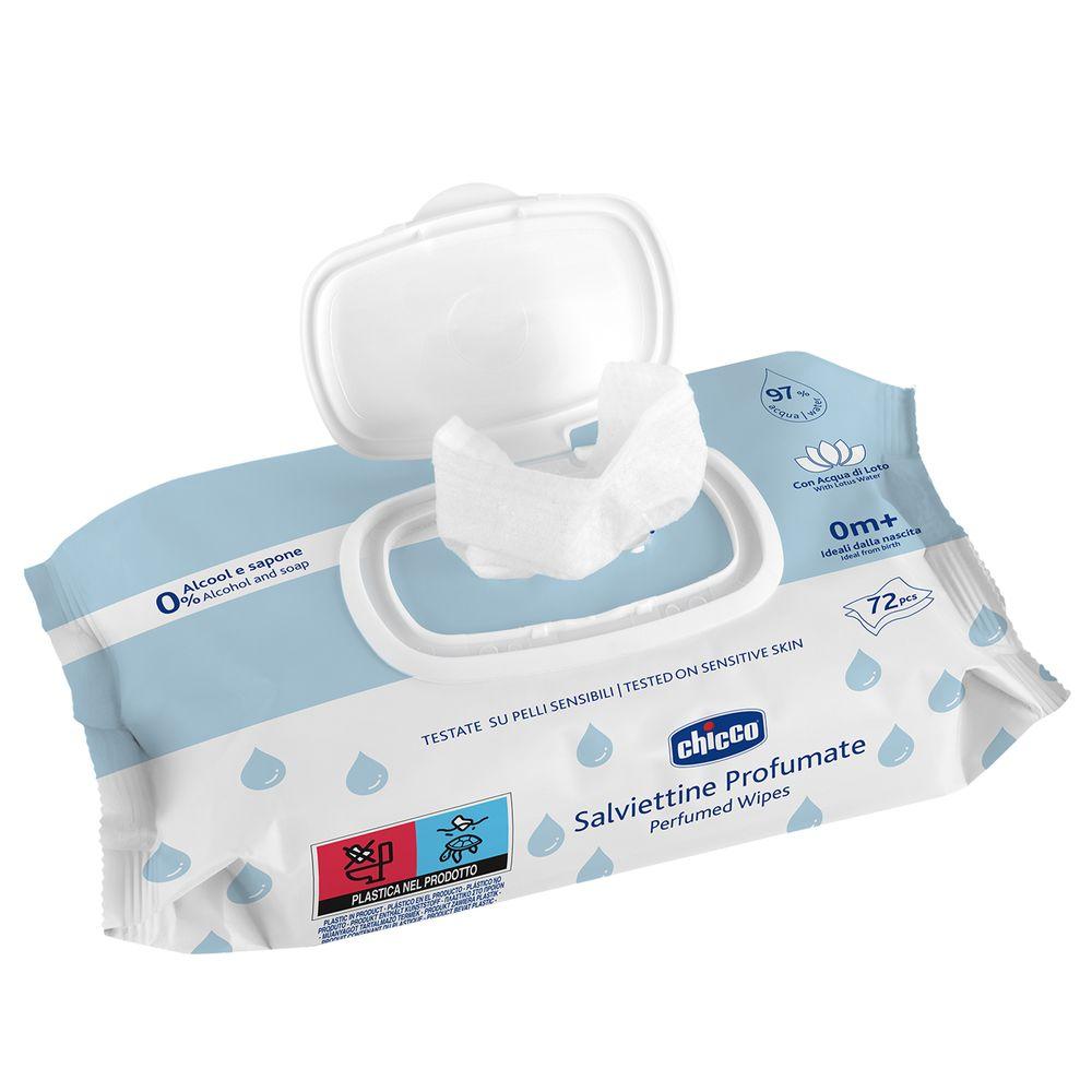 Влажные детские салфетки c экстрактом лотоса, 72 шт. 12050.00, Chicco