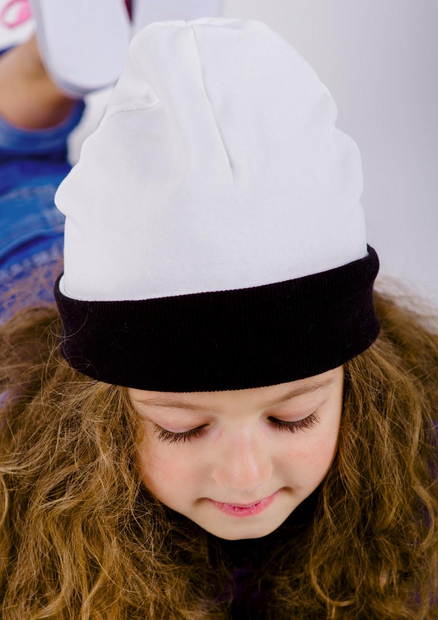 Дитяча двустороняя демісезонна шапочка для дівчинки \"Ейва\", DemboHouse (ДембоХаус)