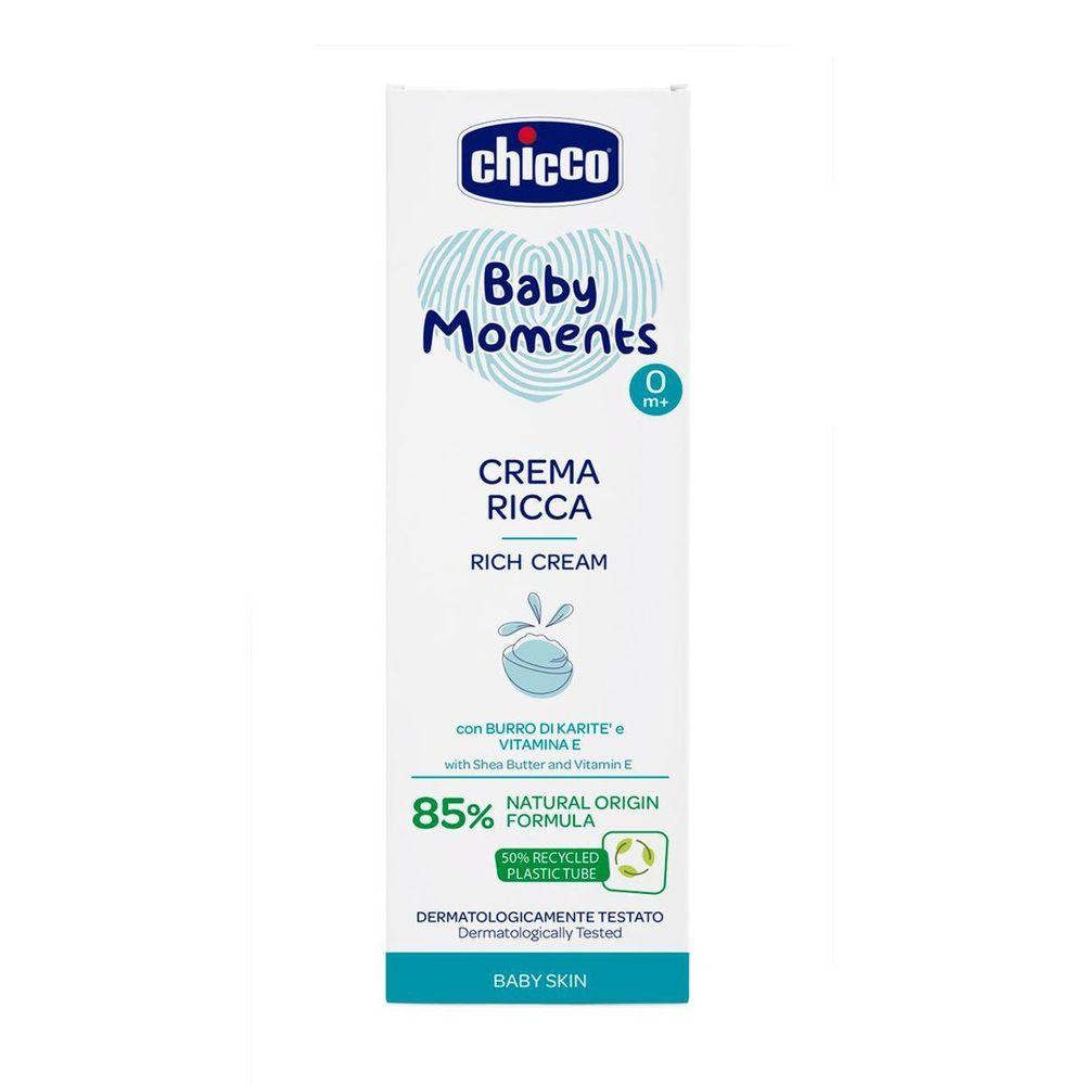 Крем живильний Baby Moments з маслом ши, 100 мл (10596.00), Chicco