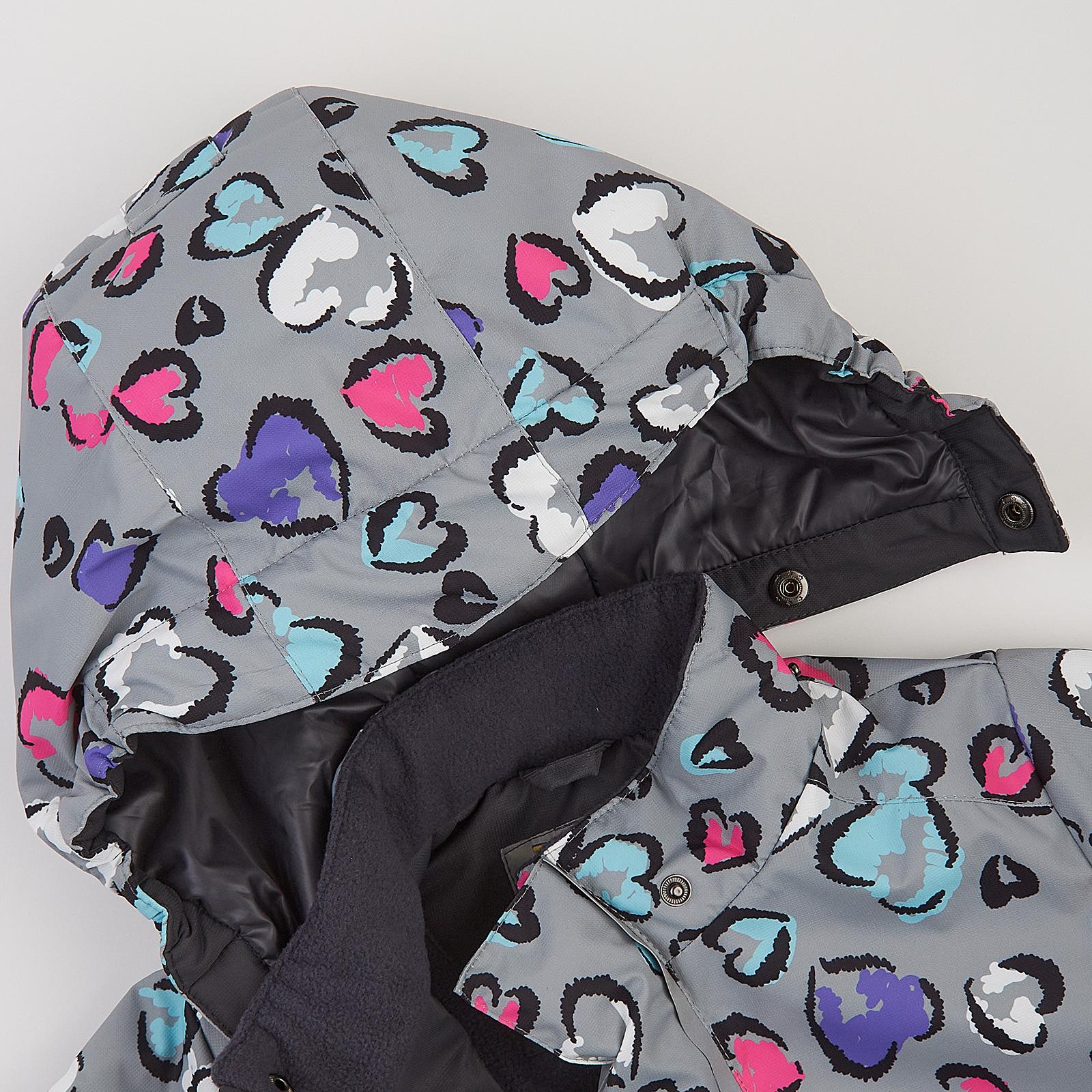 ​ Дитяча зимова куртка для дівчинки HEART GREY (952-02031-2025) DaNa-kids B.TEX