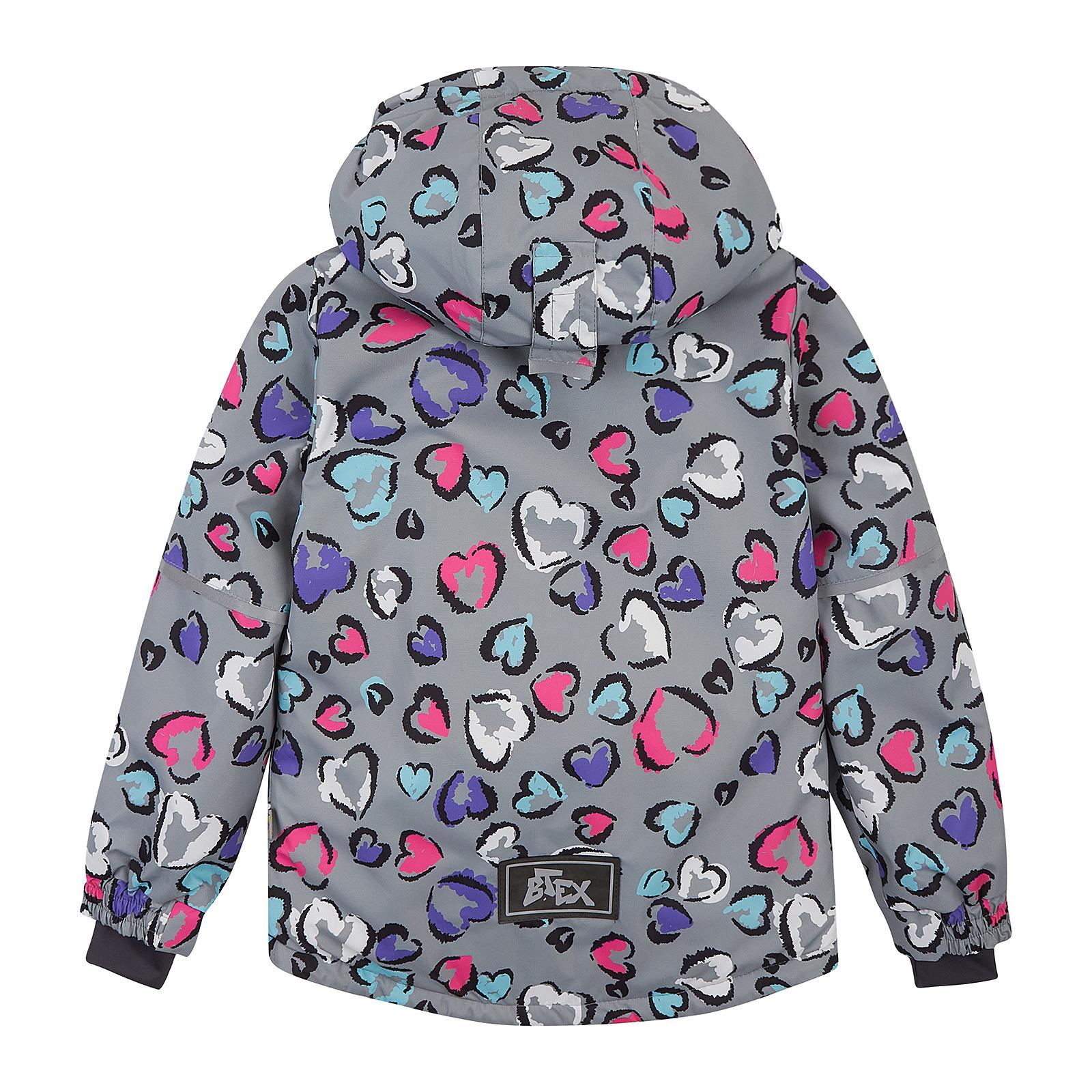 ​ Дитяча зимова куртка для дівчинки HEART GREY (952-02031-2025) DaNa-kids B.TEX
