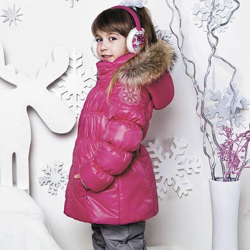 Дитячий зимовий комплект з відстібається овчиною для дівчинки (Z75-15), Baby Line.