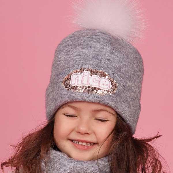 Детский зимний комплект (шапка + шарф-хомут) для девочки \"Бонки\", DemboHouse (ДембоХаус)
