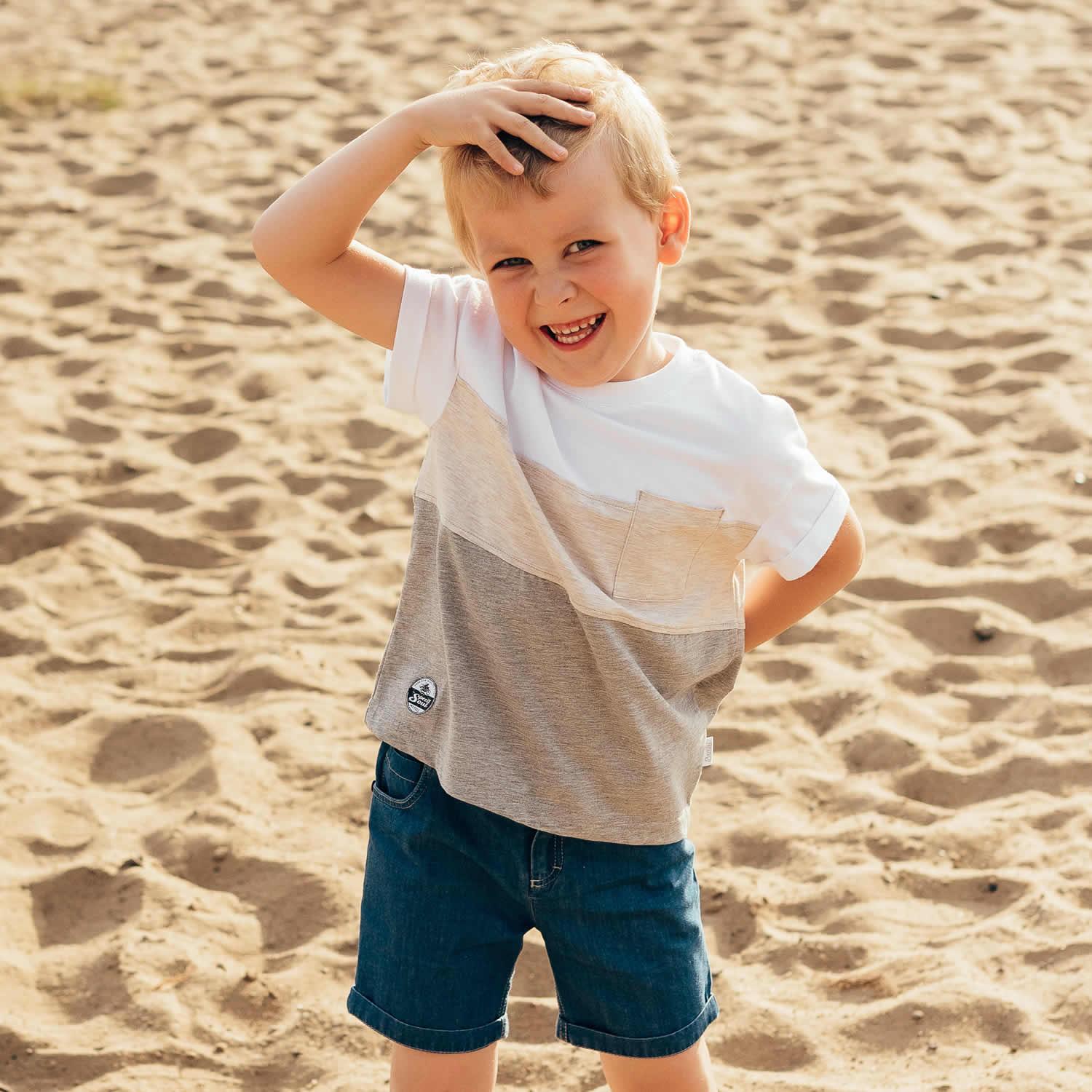 Дитяча футболка для хлопчика Need for speed, біло-сіра (ФБ698), Бембі