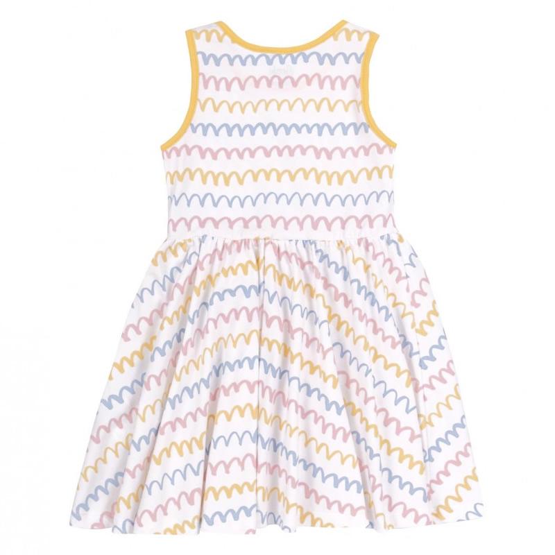 Сукня для дівчинки, біле з малюнком (ПЛ318), Бембі