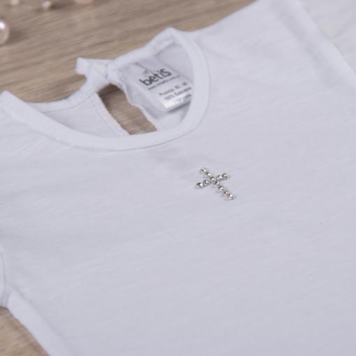 Хрестильна сорочка \"Янголятко\" для дівчинки, біла (2708153), Бетіс