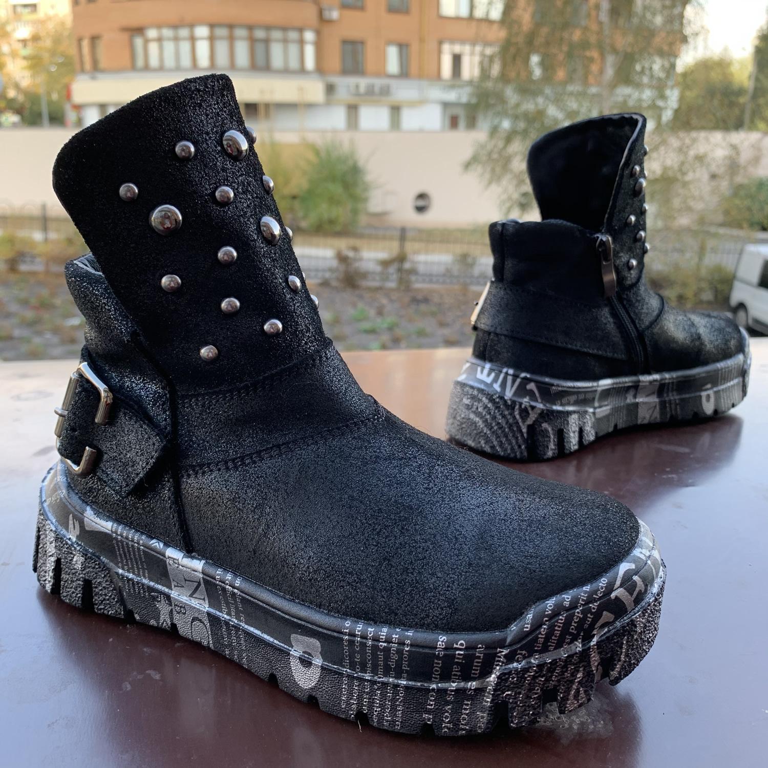 Зимові черевики для дівчинки, чорні (08414 / 266УШ), Bistfor