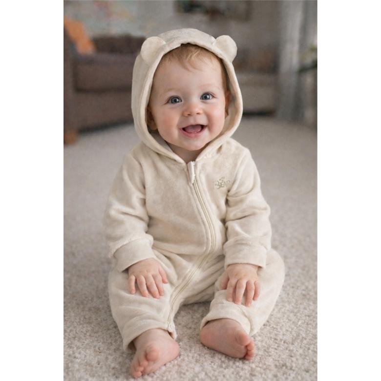 Комбінезон чоловічок для малюка з вушками, сірий, 14758, Gabbi