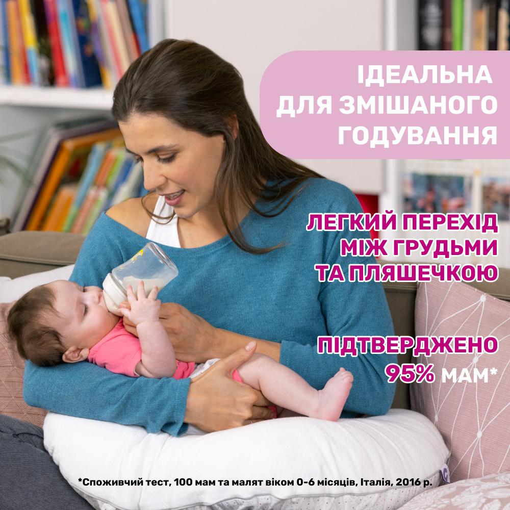 Дитяча пляшка скло Natural Feeling NEW, 250 мл, 0м+ (81221.30), Chicco