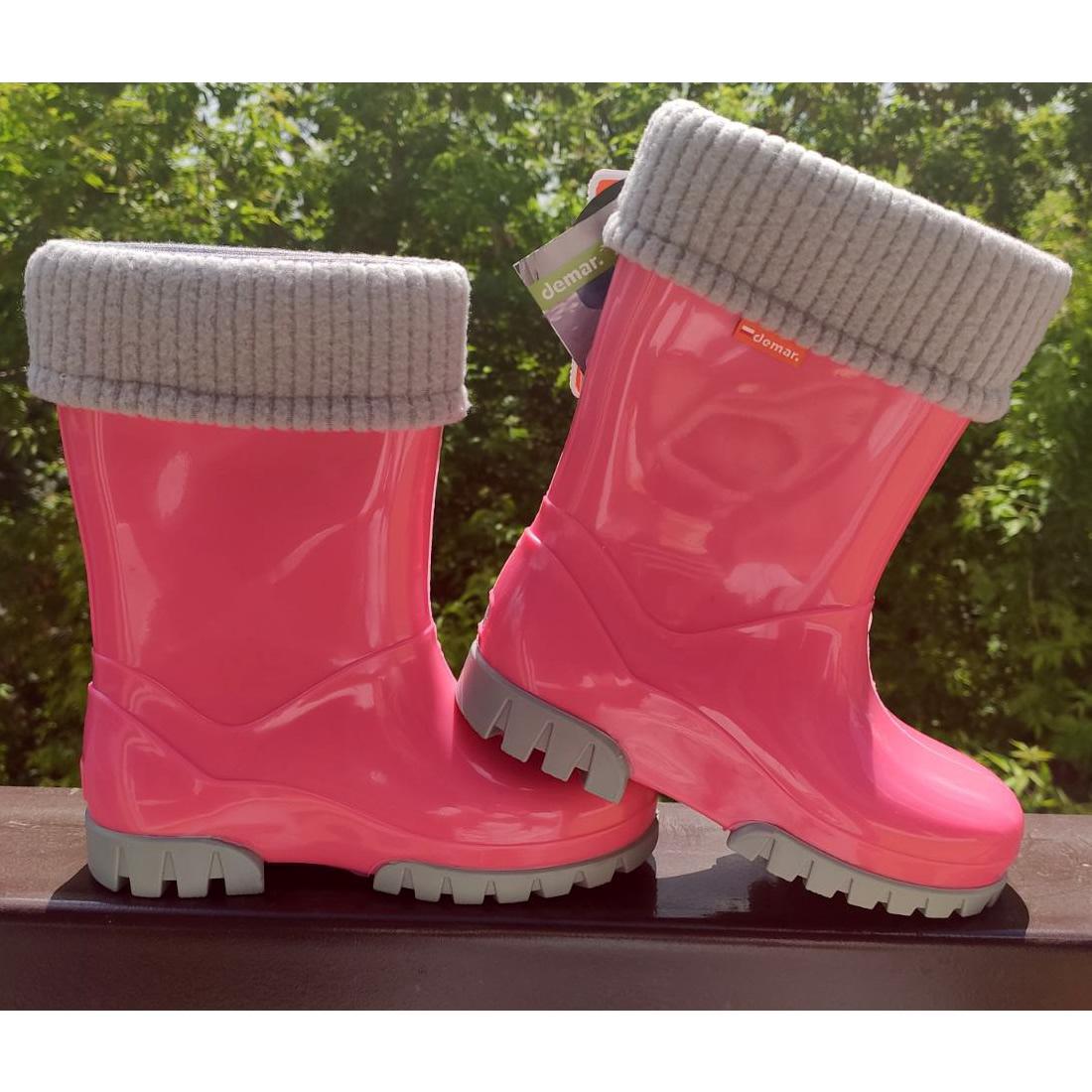 Дитячі гумові чоботи TWISTER LUX, світло-рожеві (0406, 0407), Demar (Демар)