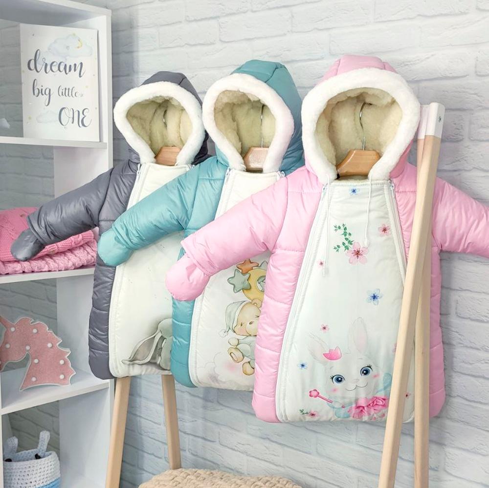 Зимовий дитячий спальник на овчині, рожевий (2023-12), ElLiz (Україна)