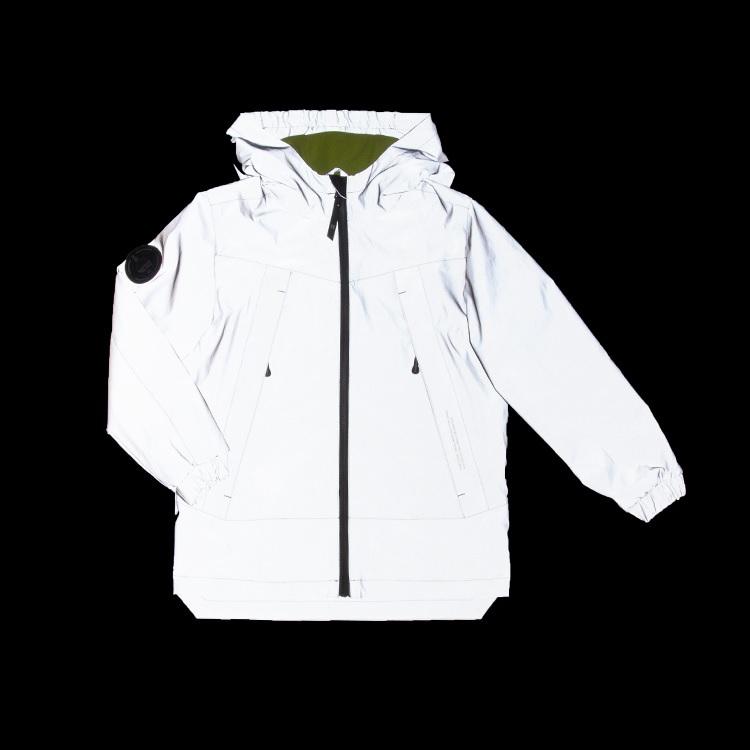 Детская демисезонная куртка для мальчика из светоотражающей ткани, серая (17-ВМ-20, 19-ВМ-20), Evolution