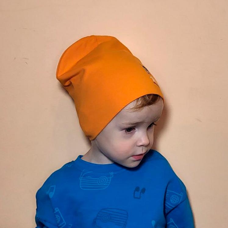 Дитяча демісезонна шапка для хлопчика, помаранчева (CX41), Barbaras
