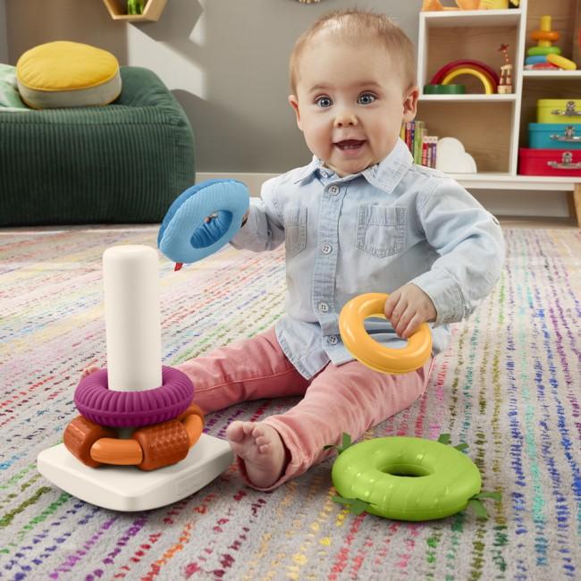 Іграшка пірамідка Розвиток сенсорики (HXK47), Fisher-Price