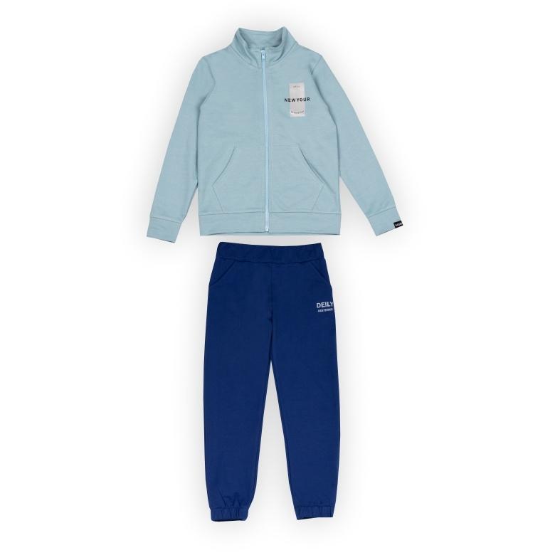 Дитячий костюм для хлопчика кофта та штани, блакитний 13902, Gabbi Габбі