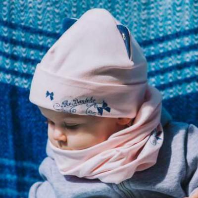 Дитячий демісезонний комплект (шапочка + шарф) для дівчинки \"Хіларі\", DemboHouse (ДембоХаус)