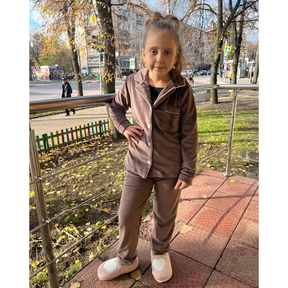 Велюрова тепла піжама для дівчинки 2025/21, SAME.TA
