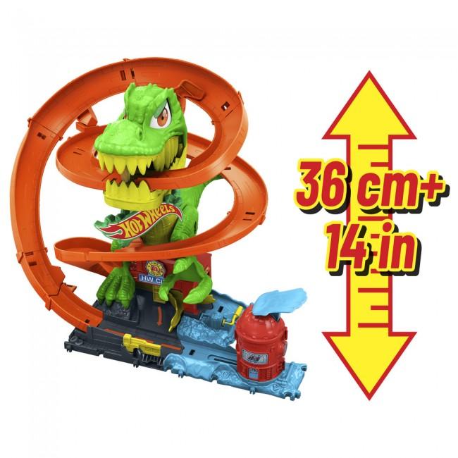 Ігровий набір "Атака вогняного Ті-Рексу" JBM73, Hot Wheels
