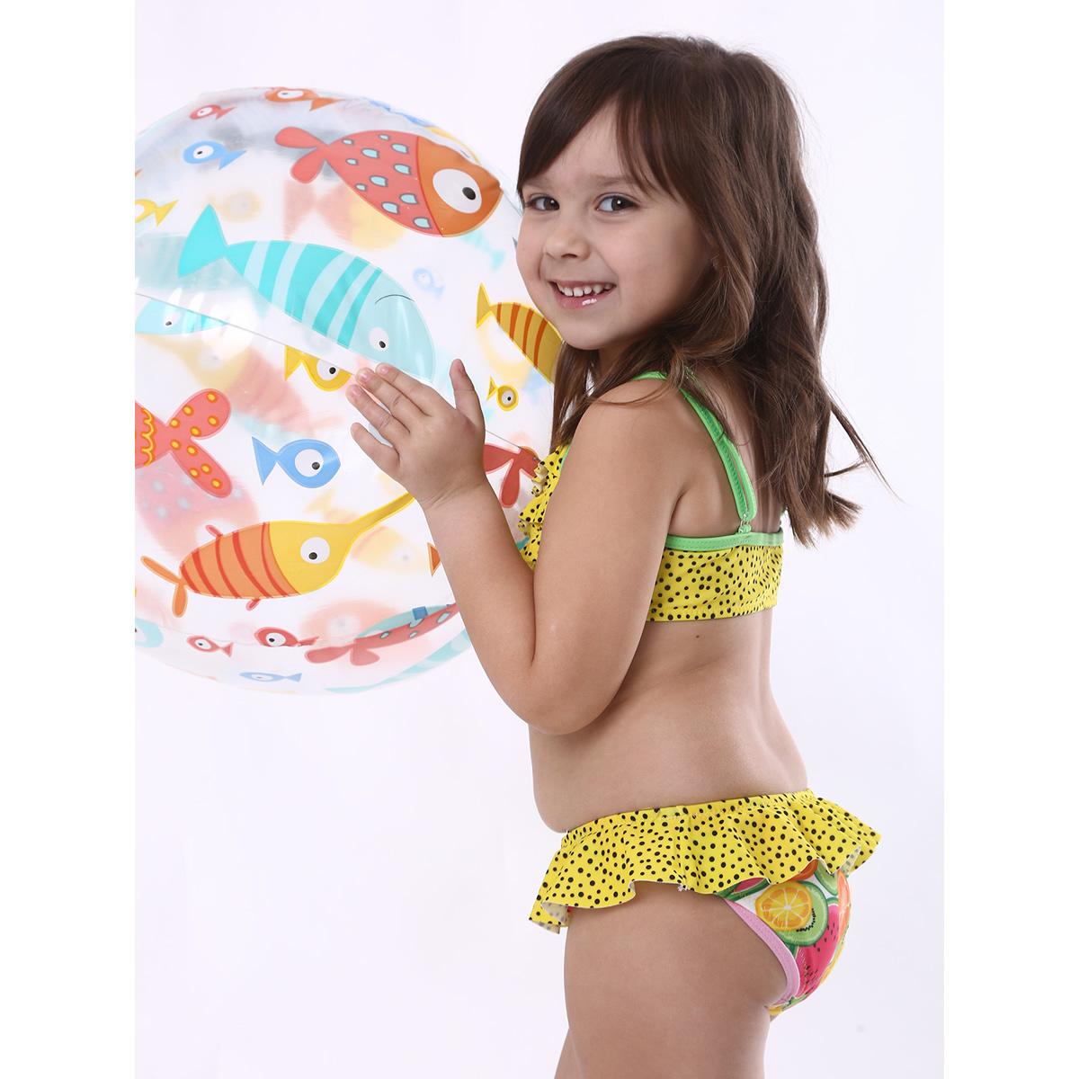 Дитячий роздільний купальник для дівчинки Oliwia 21, жовтий, Keyzi