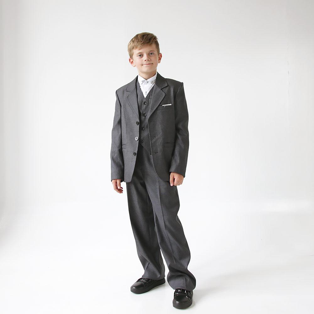 Костюм для хлопчика (піджак + штани + жилет), сірий (7002), Україна