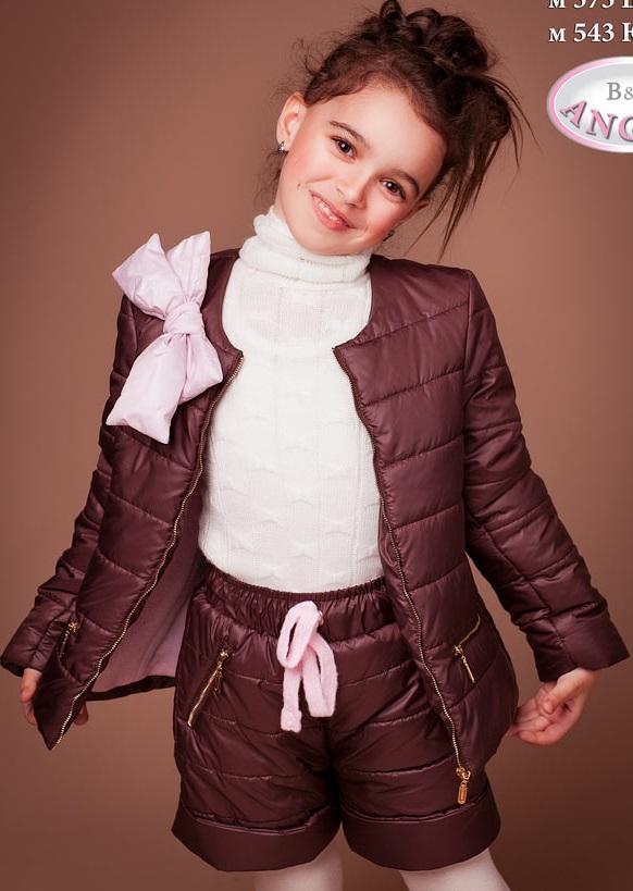 Демисезонный комплект для девочки (куртка+шорты) 573+531, Baby Angel (Украина)