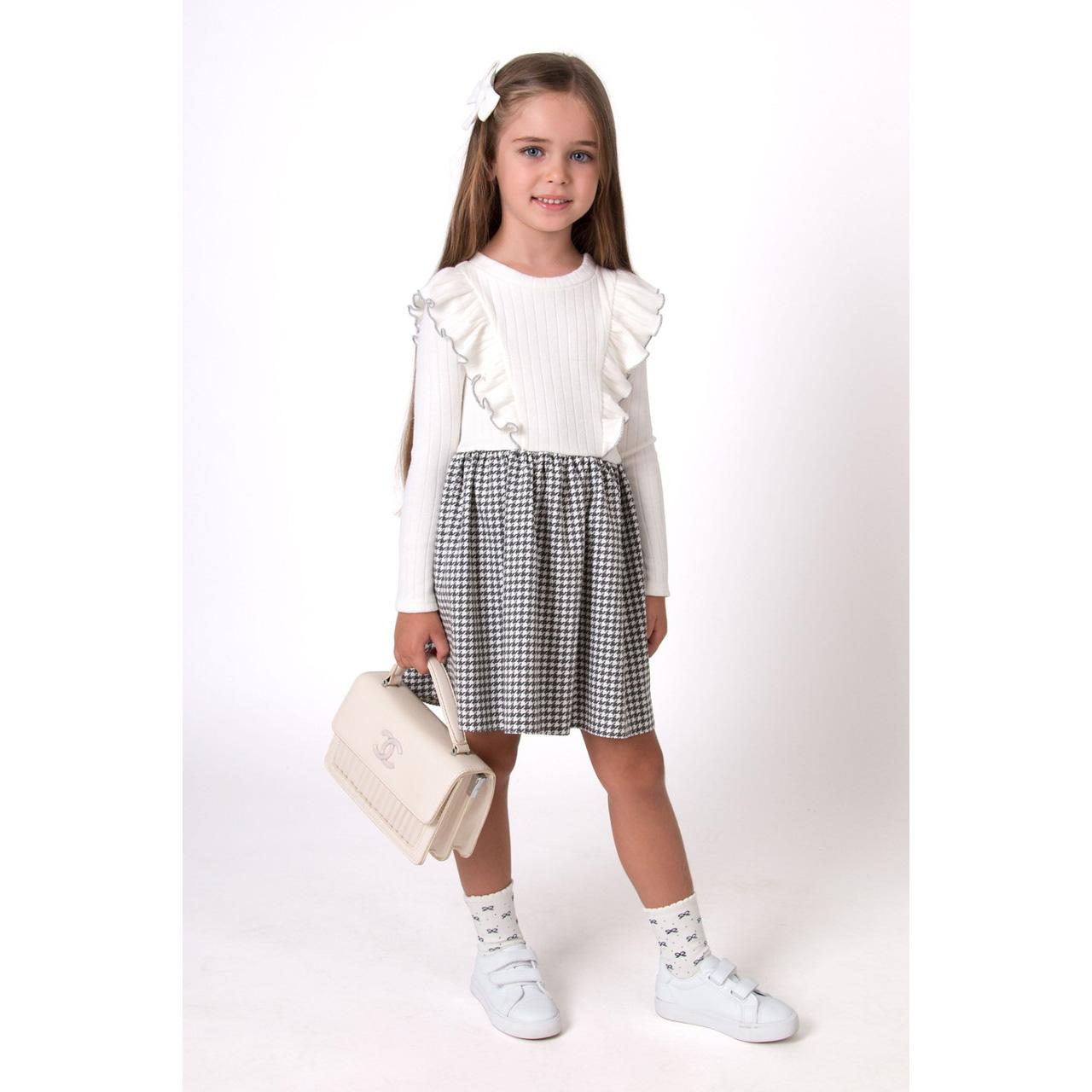 Ошатне плаття для дівчинки з довгим рукавом і воланами 01 (5309), Mevis