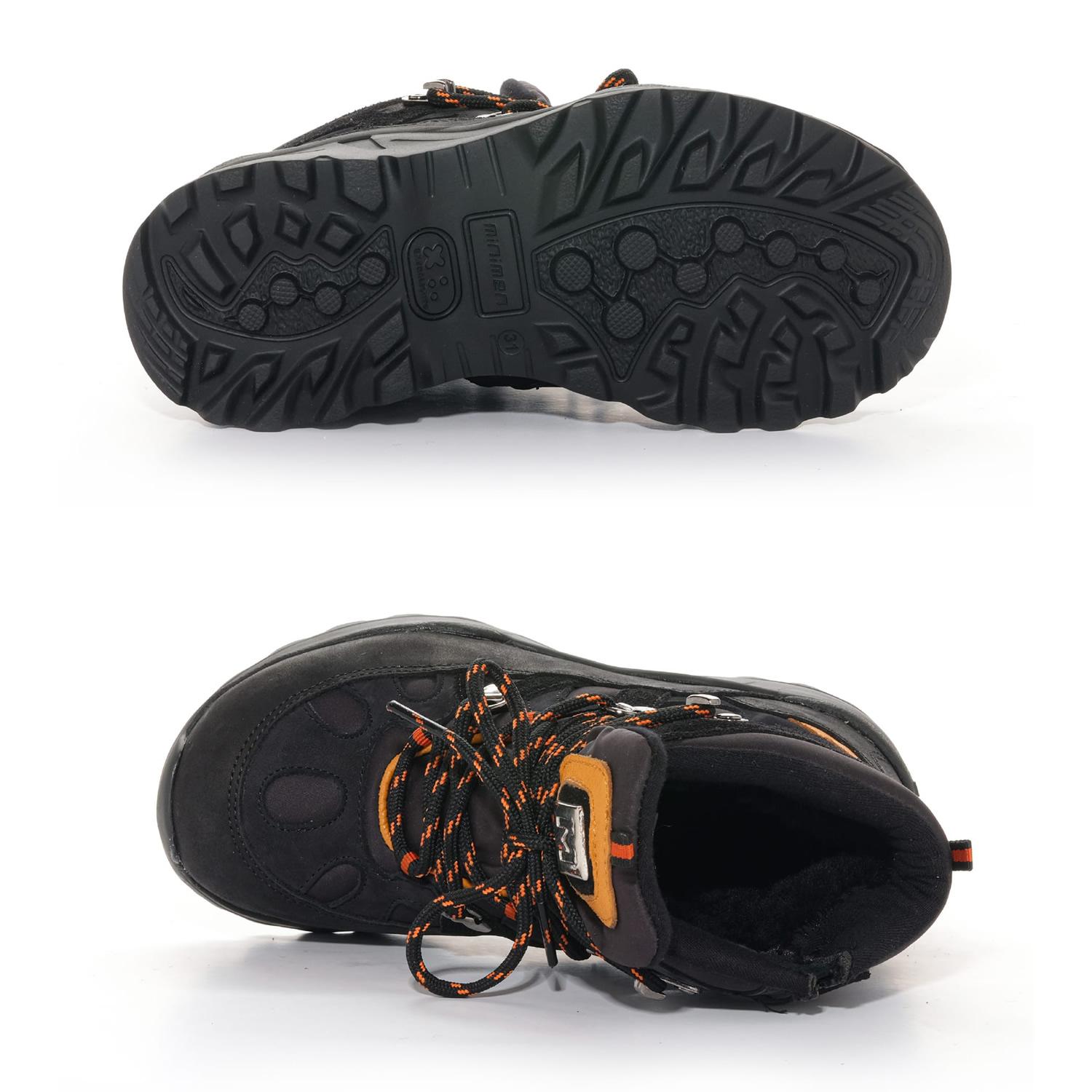 Демисезонные ботинки для мальчика, черные (1274-44-20B-02, 1274-45-20B-02), Мinimen (Минимен)