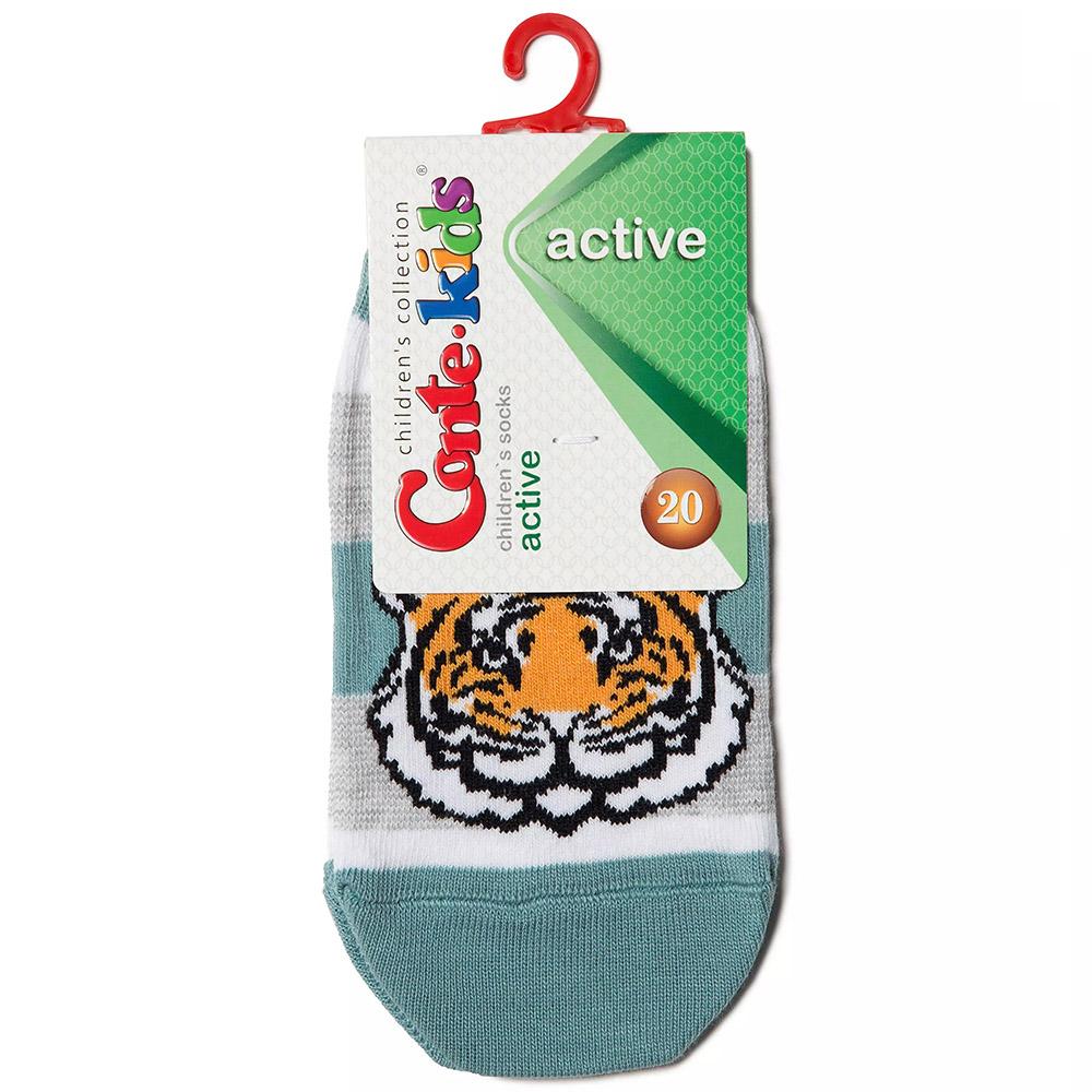 Дитячі бавовняні шкарпетки Active, короткі з малюнком (17С-87СП), Conte Kids