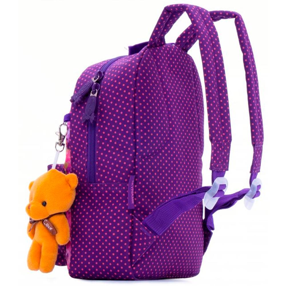 Рюкзак детский для девочек, фиолетовый, панда (1103), SkyName