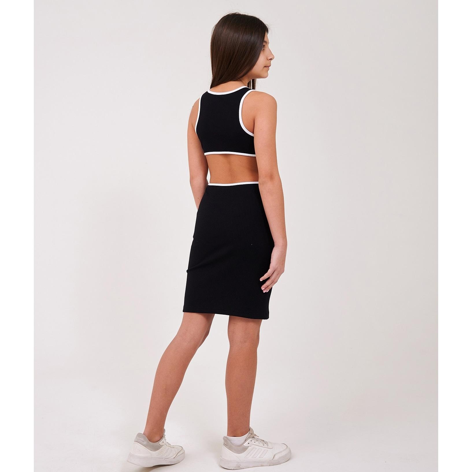 Летнее трикотажное платье для девочки черное (120475-1), Smil (Смил)