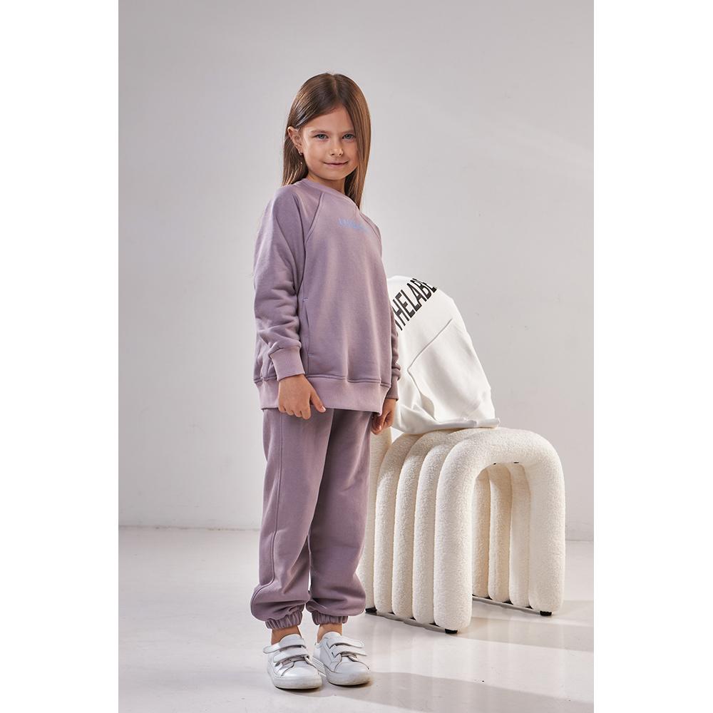 Дитячий спортивний костюм світшот та штани Алія ліловий (09667), Stimma